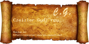 Czeizler György névjegykártya